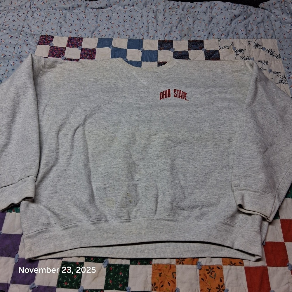 Vintage Discus Athletic Ohio Buckeyes‎ Sweatshirt Size 2XL Heather Gray